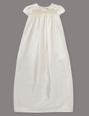 Pure Silk Smock Christening Dress